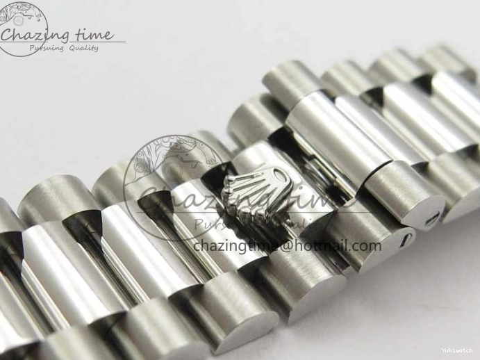 40mm Dial 904 President Ice on Markers T 228239 Blue Crystal SS A2836 Bracelet Dial New SS Version BP Day-Date 0330